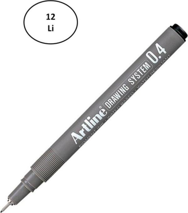 Mbb E-Ticaret Artline 234 Çizim Kalemi 0.4 Mm Siyah 12'Li - Image 1