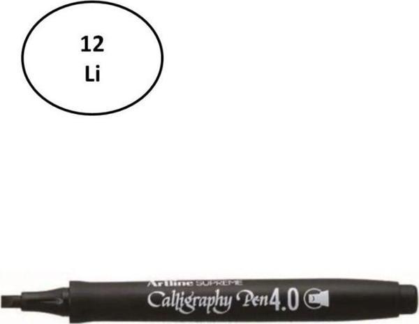 Mbb E-Ticaret Artline Supreme Calligraphy Pen 4.0 Siyah 12'Li - Image 1