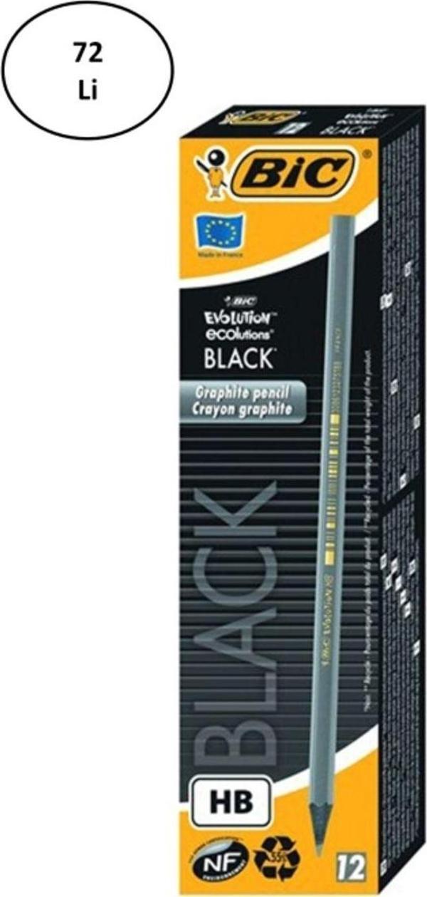 Mbb E-Ticaret Bic Evolution Black Hb Kurşun Kalem 72'Li - Image 1