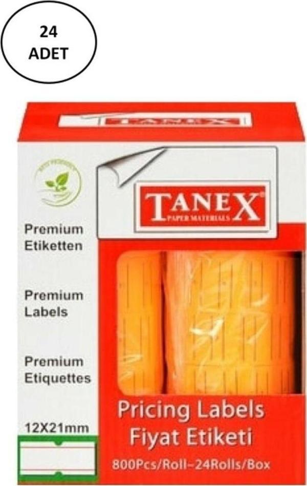 Mbb E-Ticaret Tanex 12X21 Mm Turuncu Fiyat Etiketi 800 Ad 24 Lü - Image 1