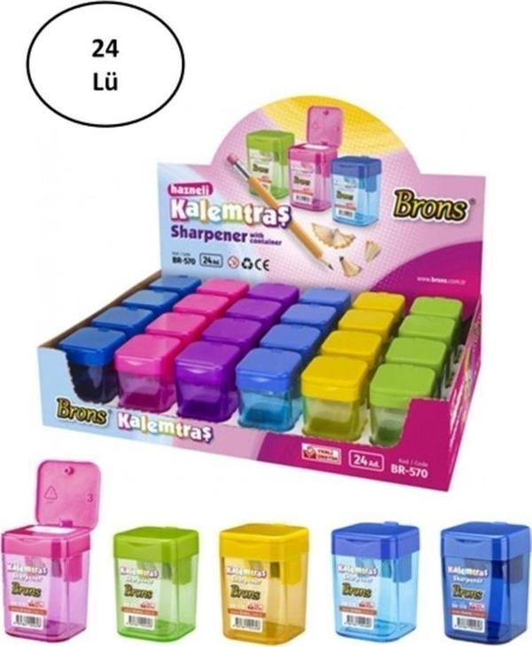 Mbb E-Ticaret Brons Hazneli Kalemtıraş Kare 24'Lü - Image 1