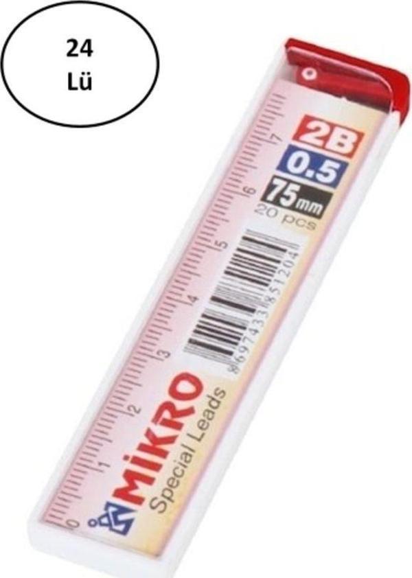 Mbb E-Ticaret Mikro 75 Mm Cetvelli Kurşun Kalem Ucu 0,5Mm 24'Lü - Image 1