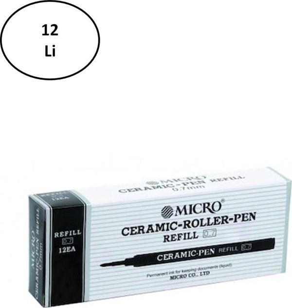 Mbb E-Ticaret Mikro Ceramic Refil Siyah 0,7 12'Li - Image 1
