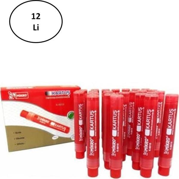 Mbb E-Ticaret Mikro Mr-6019 Kartuşlu Beyaz Tahta Kalemi Kırmızı 12'Li - Image 1