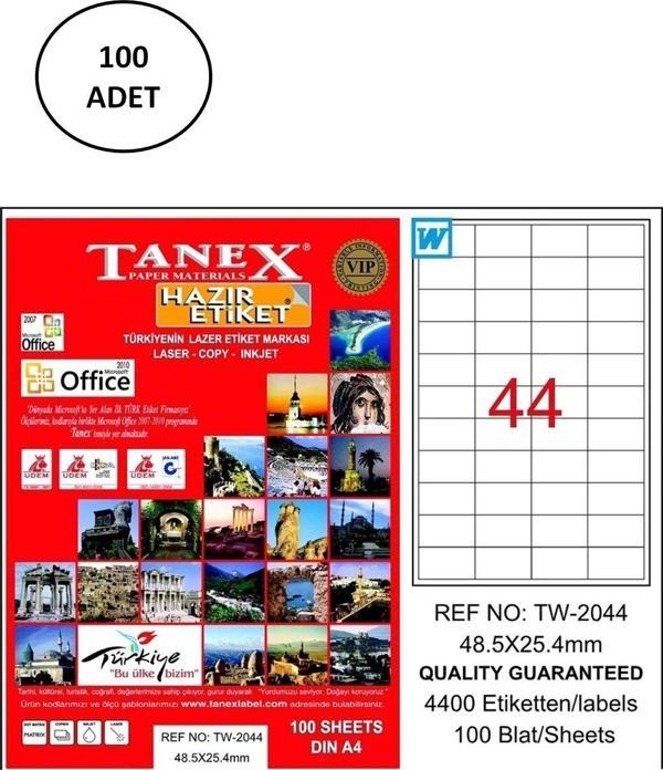 Mbb E-Ticaret Tanex Tw-2044 Lazer Etiket 48X25 Mm 100 Lü - Image 1
