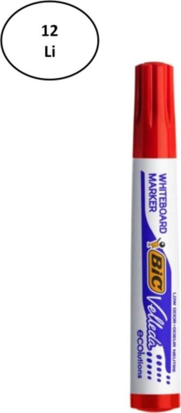 Mbb E-Ticaret Velleda 1701 Eco Yuvarlak Uç Beyaz Tahta Kalemi Kırmızı (12 Li Kutu) - Image 1