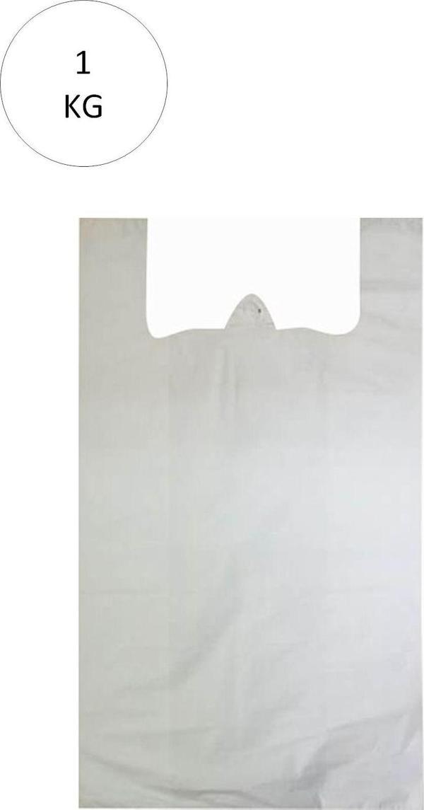 Mbb E-Ticaret Beyaz Atlet Poşet Mini Boy 20X34 Cm Takriben 235 Adet 1 Kg - Image 1