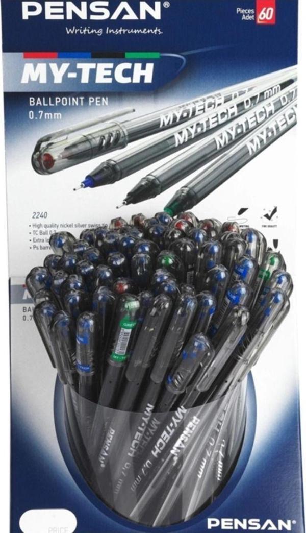 Mbb E-Ticaret Pensan 0,7 Mm My-Tech Tükenmez Kalem Msky 60Lı - Image 1