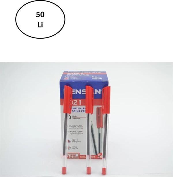 Mbb E-Ticaret Pensan 2021 Tükenmez Kalem Kırmızı 1.0 Mm 50'Li - Image 1