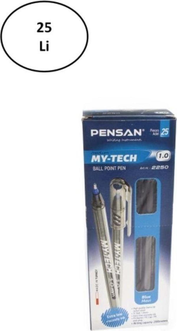 Mbb E-Ticaret Pensan My-Tech Tükenmez Kalem Mavi 1.0 Mm 25'Li - Image 1