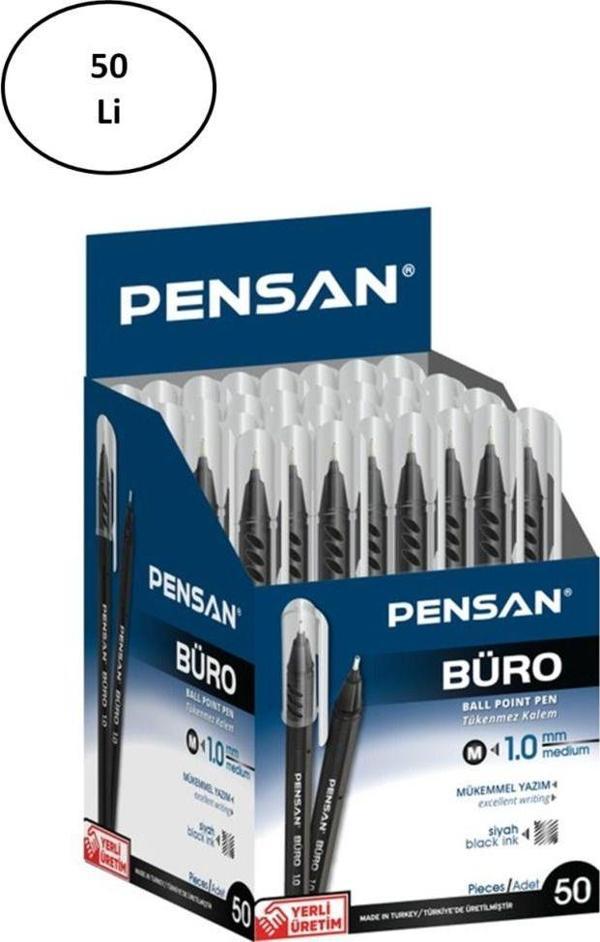 Mbb E-Ticaret Pensan Tükenmez Kalem 2270 Büro Tipi 1 Mm Siyah 50'Li - Image 1