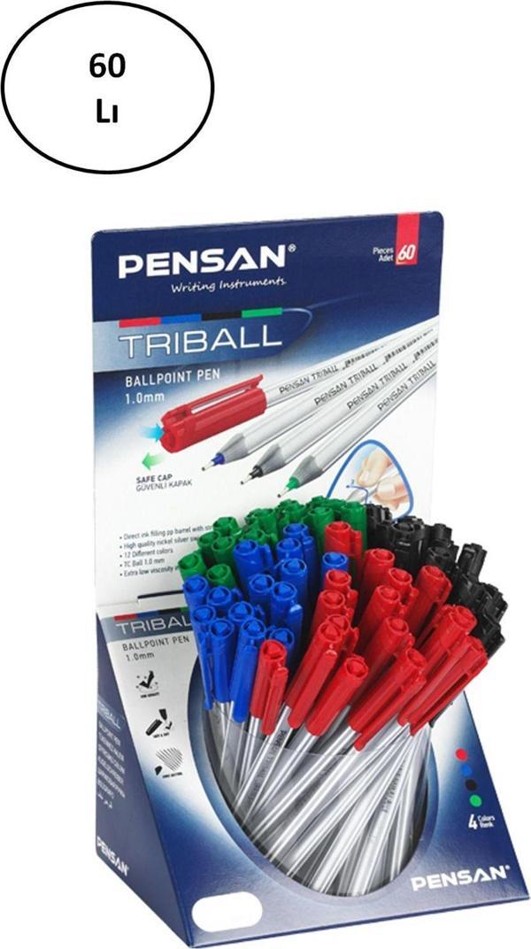 Mbb E-Ticaret Pensan Tükenmez Kalem Triball 1.0 Mm Bilye Uç Msky 1003 60'Lı - Image 1