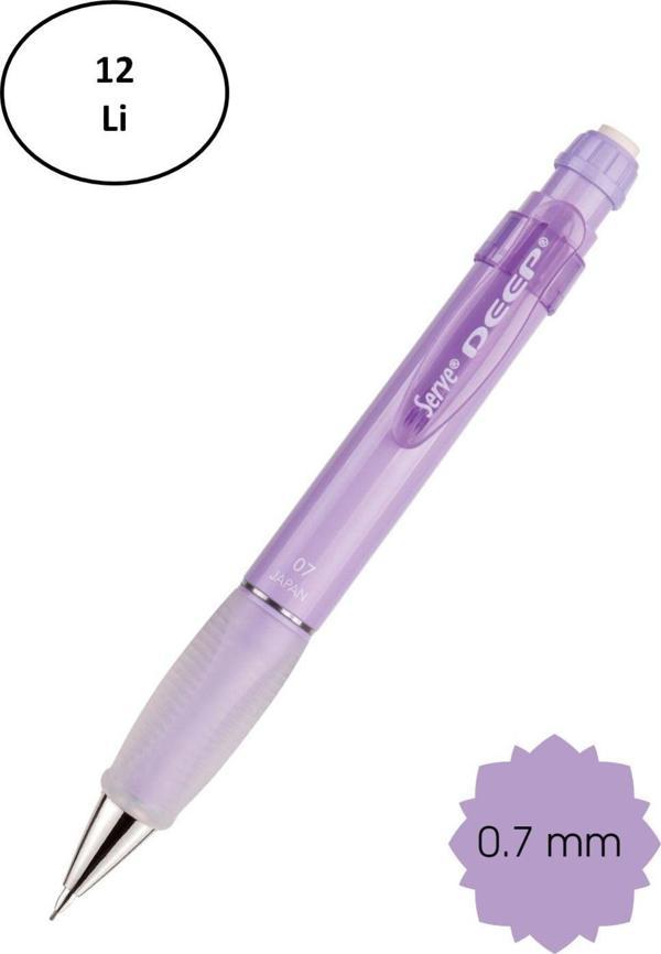 Mbb E-Ticaret Serve Deep 0.7Mm Mekanik Kurşun Kalem Pastel Renk Sv-Deep 07 Lavanta 12'Li - Image 1