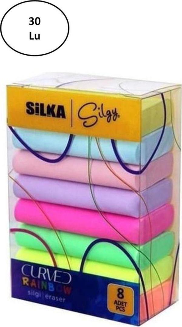 Mbb E-Ticaret Silka Curved Rainbow 8 Li Silgi 30'Lu - Image 1