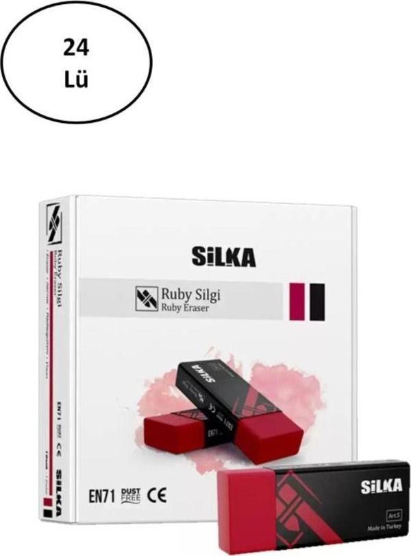 Mbb E-Ticaret Silka Silgi Ruby Kırmızı 24 Lü Art.58 - Image 1