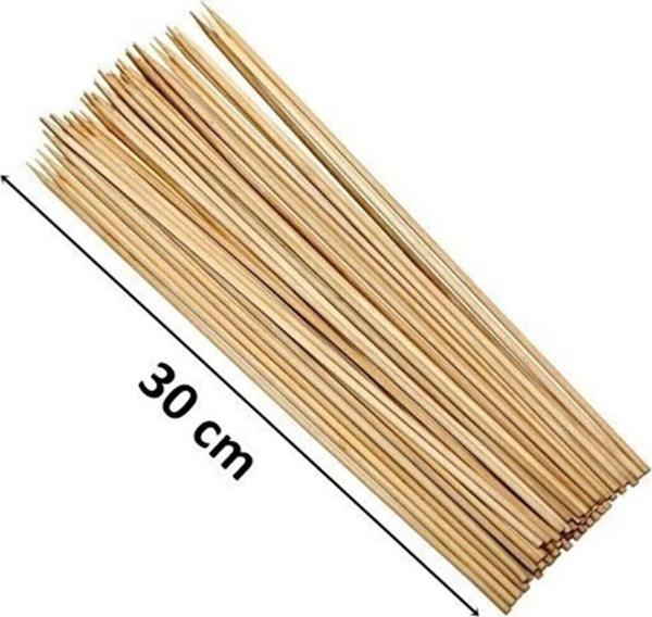 Mbb E-Ticaret Ahşap Çöp Şiş Çubuğu 30 Cm - 50 Adet - Image 1