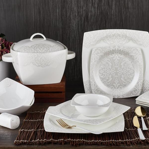Aryıldız Yemek Takımı 60 Parça Square Porselen 45004 - Image 1