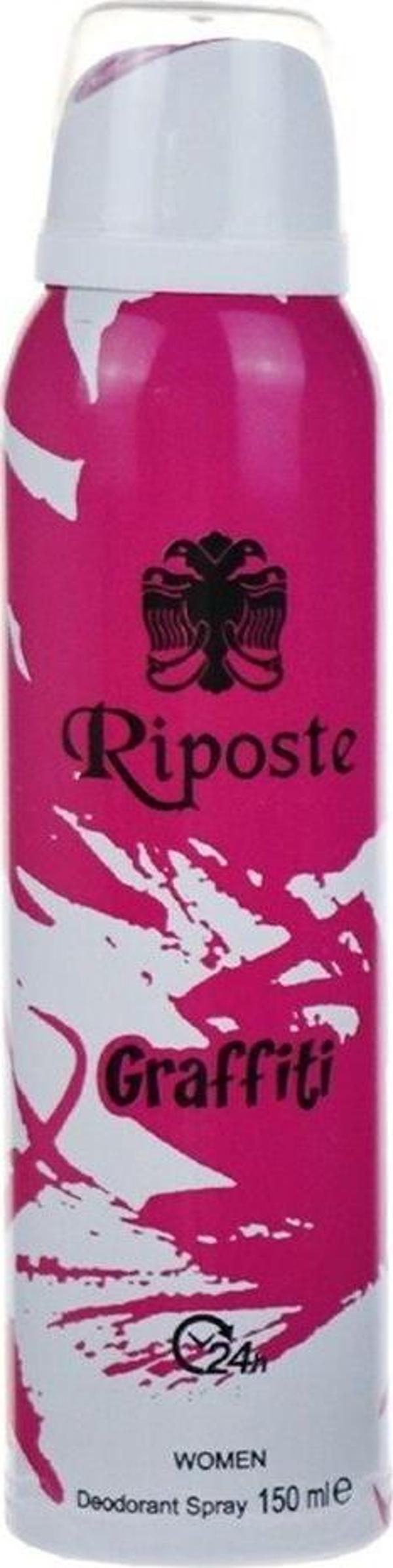 Mbb E-Ticaret Riposte 24 Saat Etkili Kadın Deodorant - Graffiti - 150 Ml - Image 1