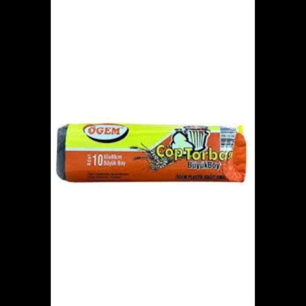 Mbb E-Ticaret Büyük Boy Çöp Torbası 65 X 80 Cm 10 Lu Rulo X 1 Paket = 10 Adet (Siyah) - Image 1