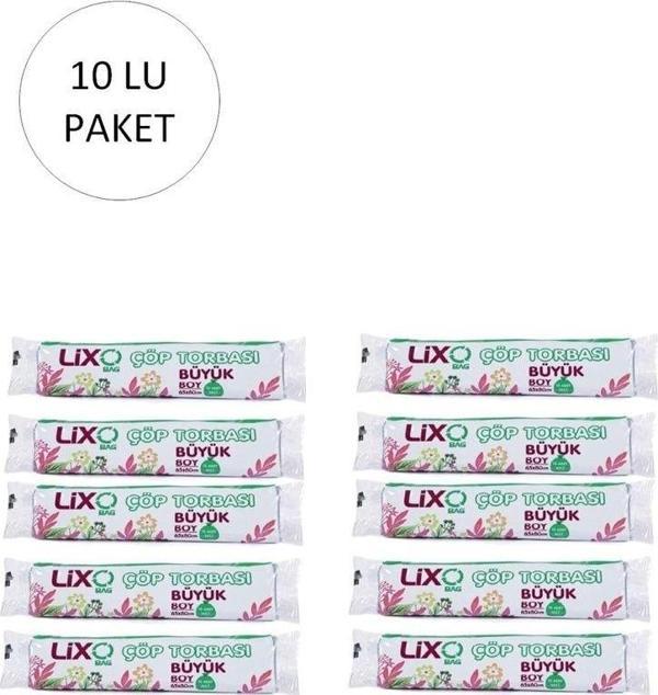 Mbb E-Ticaret Büyük Boy Çöp Torbası 65 X 80 Cm 10 Lu Rulo X 10 Paket = 100 Adet (Mavi) - Image 1