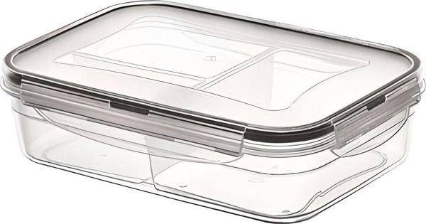 Mbb E-Ticaret 3 Bölmeli Kilitli Kapaklı 1 Litre Erzak Saklama Kabı Lc-510 - Image 1