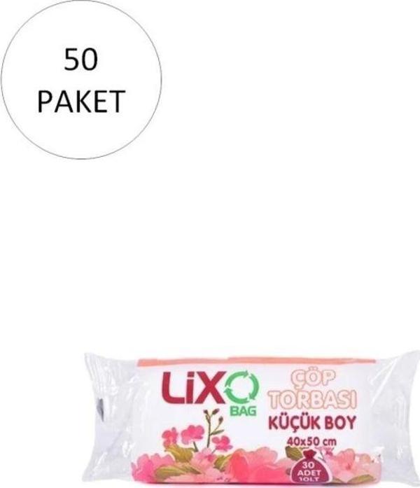 Mbb E-Ticaret Küçük Boy Çöp Torbası 40 X 50 Cm 30 Lu Rulo X 50 Paket = 1.500 Adet (Şeffaf) - Image 1