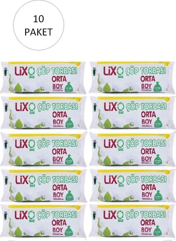 Mbb E-Ticaret Orta Boy Çöp Torbası 55 X 60 Cm 20 Li Rulo X 10 Paket = 200 Adet (Mavi) - Image 1