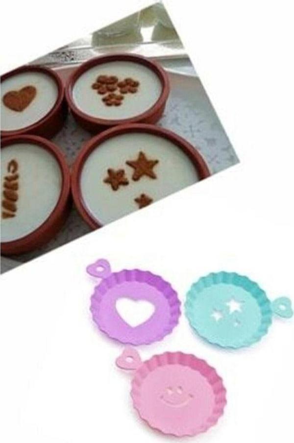Mbb E-Ticaret Tatlı Ve Kahve Süsleme Şablonu 3 Lü 10 Cm - Image 1