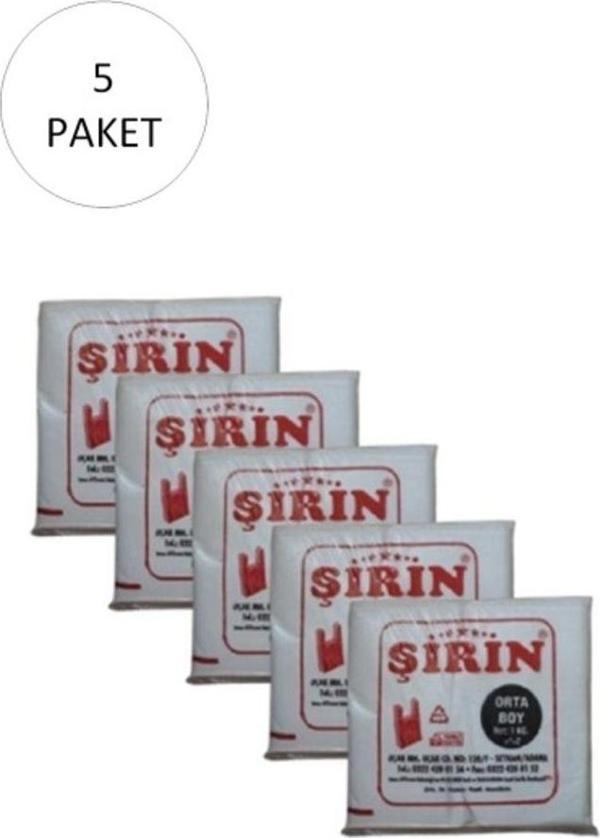 Mbb E-Ticaret Beyaz Kalın Atlet Poşet Orta Boy 28X50 Cm 1 Kg 5 Paket (Takriben 375 Adet) - Image 1