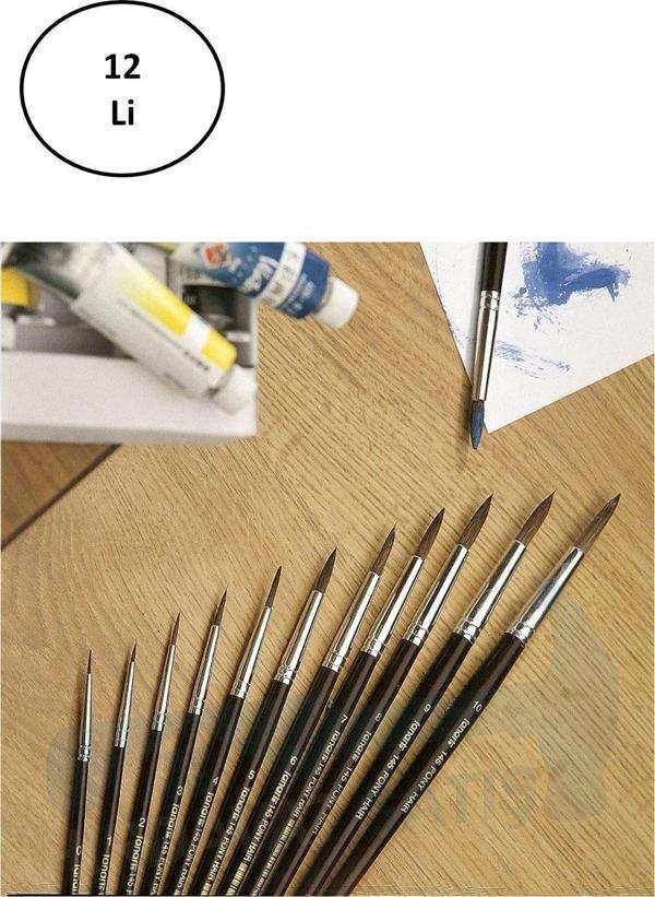 Mbb E-Ticaret Fanart Academy Seri 145 Midilli Kılı Yuvarlak Fırça No:7 12'Li - Image 1