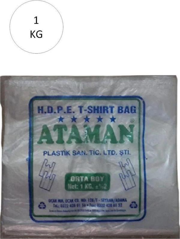 Mbb E-Ticaret Kalın Şeffaf Atlet Poşet Orta Boy 27X47 Cm 1 Kg (1 Paket-Takriben 145 Adet) - Image 1