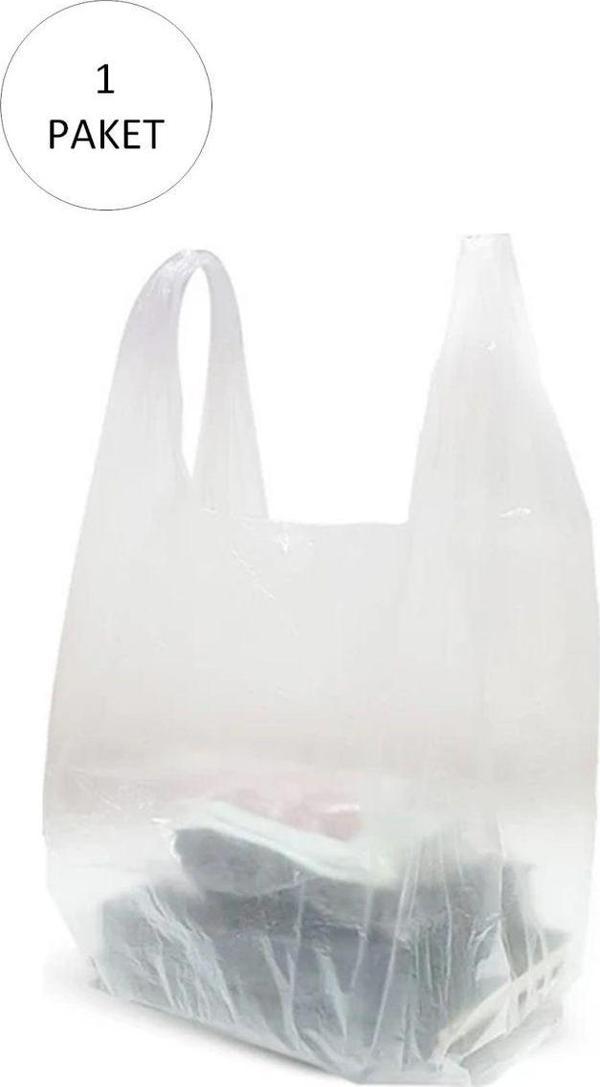 Mbb E-Ticaret Şeffaf Atlet Poşet Büyük Boy 30X56 Cm 1 Paket Takriben 150 Adet - Image 1