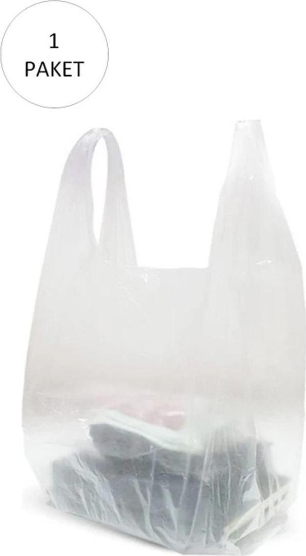 Mbb E-Ticaret Şeffaf Atlet Poşet Küçük Boy 24X43 Cm 1 Paket Takriben 300 Adet - Image 1