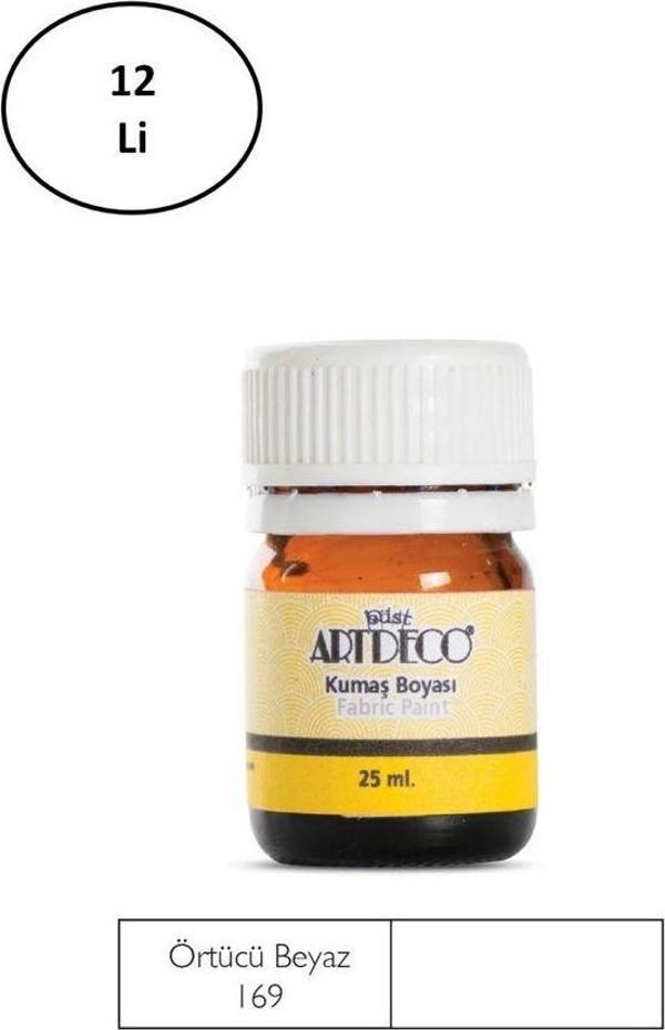 Mbb E-Ticaret Artdeco Kumaş Boyası 25 Ml Beyaz 12'Li - Image 1