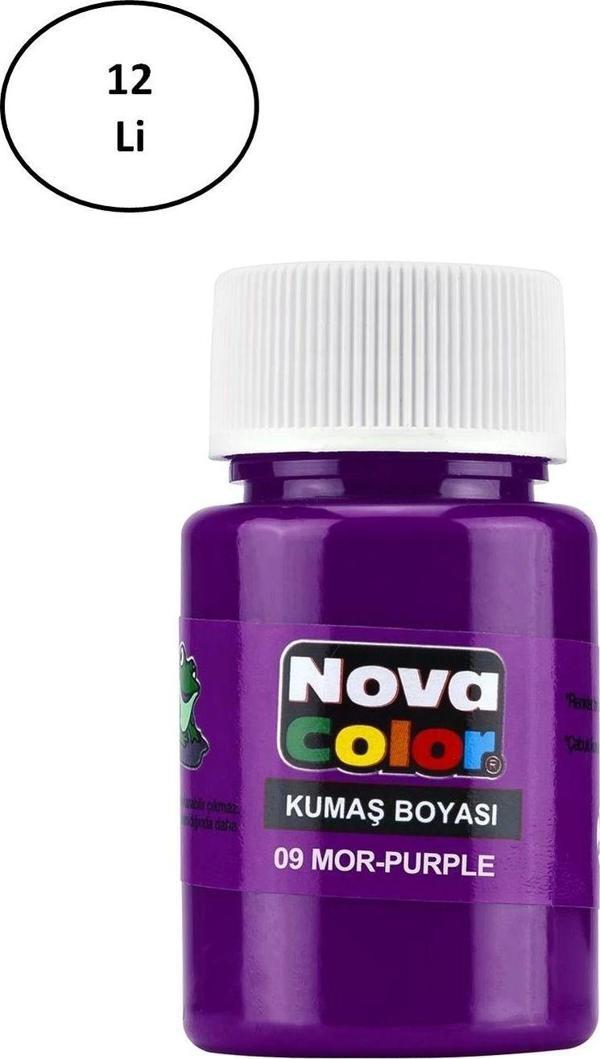Mbb E-Ticaret Kumaş Boyası Şişe 30 Ml Mor 12 Li - Image 1