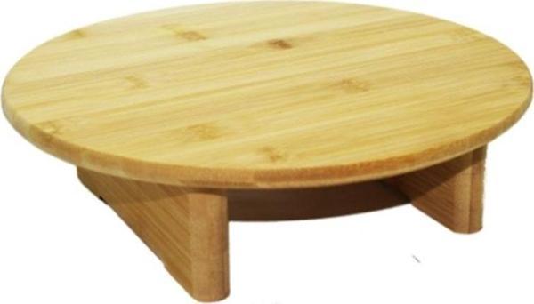 Mbb E-Ticaret Ahşap Kesim Tahtası Panosu 30 Cm. Yuvarlak Bambu Ayaklı Royaleks-10506 - Image 1