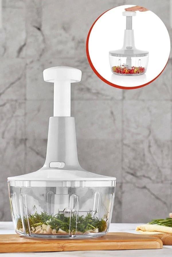 Mbb E-Ticaret Yakut Üstten Basmalı El Rondo Blender Çelik Bıcaklı Beyaz - Image 1
