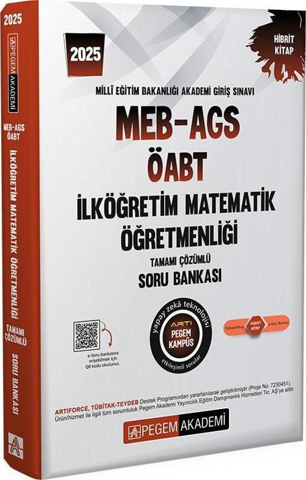 Pegem Akademi Yayıncılık 2025 MEB-AGS-ÖABT İlköğretim Matematik Tamamı Çözümlü Soru Bankası - Pegem Akademi Yayıncılık - Image 1