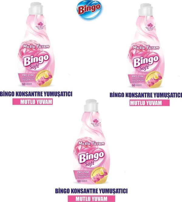 Bingo Soft Konsantre Çamaşır Yumuşatıcısı Mutlu Yuvam 1440 ml x 3 Adet - Image 1