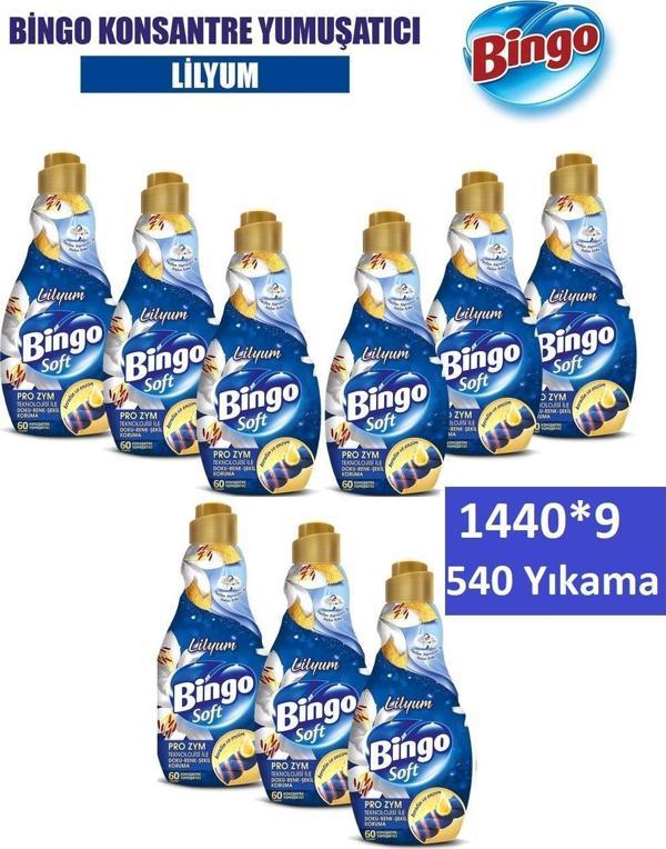 Bingo Konsantre Çamaşır Yumuşatıcısı Lilyum 1440 ml x 9 Adet - Image 1