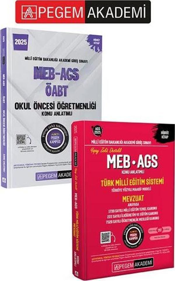 PEGEM AKADEMİ  2025 MEB-AGS-ÖABT Okul Öncesi Öğretmenliği Konu Anlatımlı + 2025 MEB-AGS Konu Anlatım - Pegem Akademi Yayıncılık - Image 1