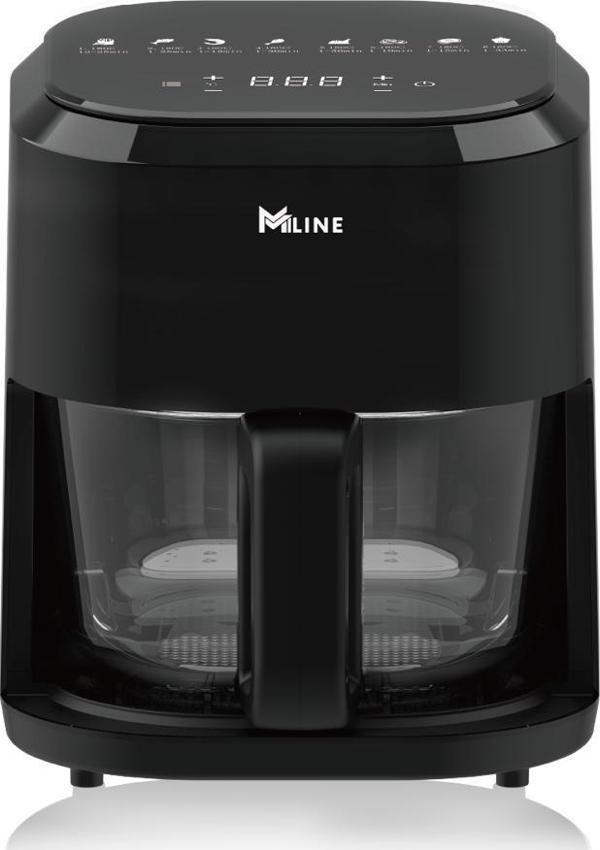 Miline Cam Hazne 4lt Airfryer Sıcak Hava Fritözü - Image 1