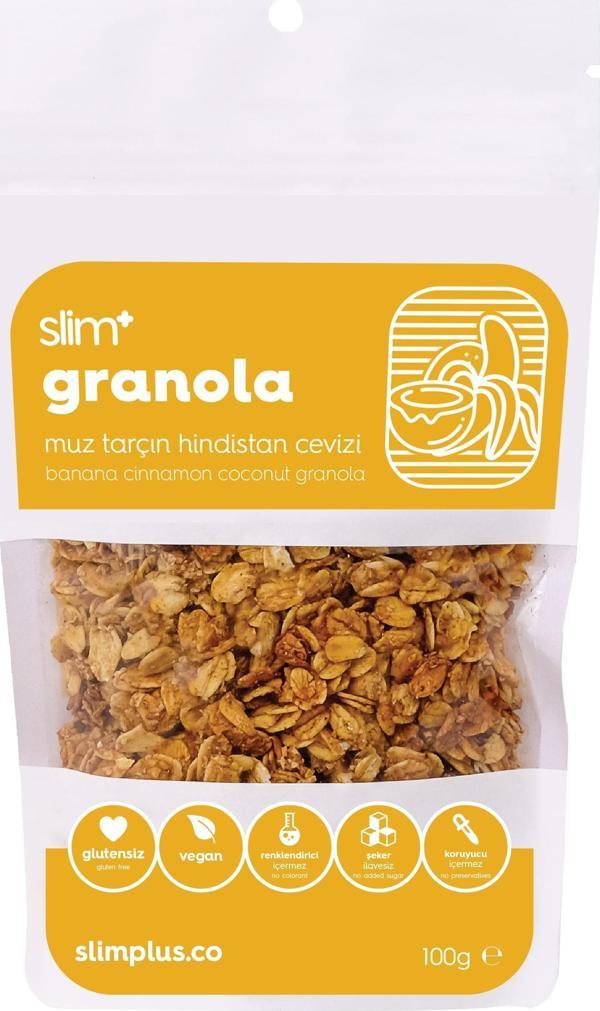Muz Tarçın Hindistan Cevizi Glutensiz İlave Şekersiz Vegan Granola 100gr - Image 1