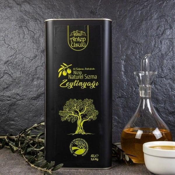 NEFİSSO NİZİP NATÜREL SIZMA ZEYTİNYAĞI 4000 ML -3600G TENEKE - Image 1