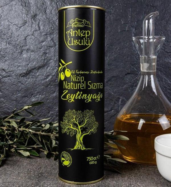 NEFİSSO NİZİP NATÜREL SIZMA ZEYTİNYAĞI 750 ML -660 G TENEKE - Image 1