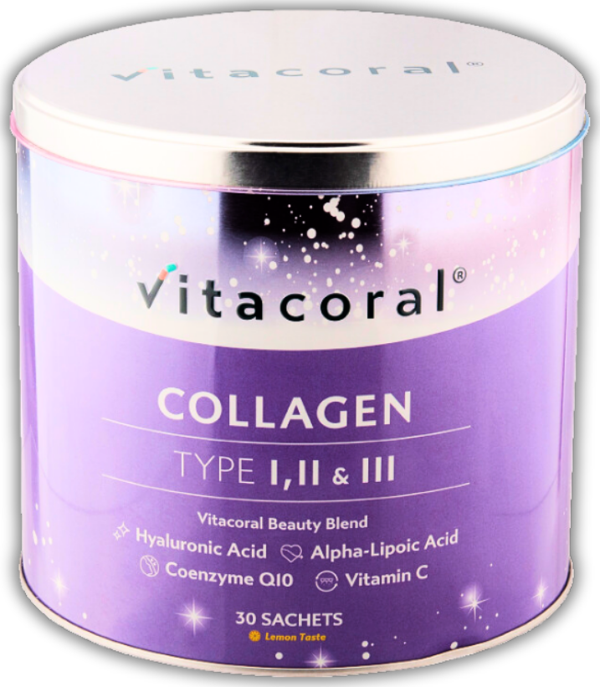 Vitacoral Collagen 30'lu Saşe - 10.000 Mg Kollajen Tip 1-2-3 - Cilt, Kas Ve Eklemler İçin - Image 1