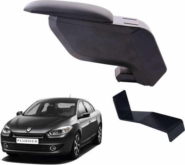 3 Tıkla Renault Fluence 2012 Delmesiz Çelik Ayaklı Siyah Kolçak Kol Dayama - Image 1