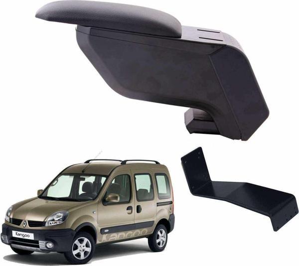 3 Tıkla Renault Kangoo 2003 Delmesiz Çelik Ayaklı Siyah Kolçak Kol Dayama - Image 1