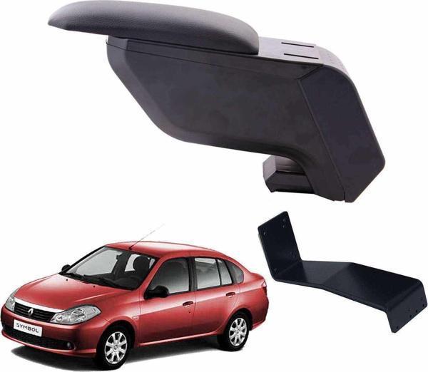 3 Tıkla Renault Symbol 2011 Delmesiz Çelik Ayaklı Siyah Kolçak Kol Dayama - Image 1