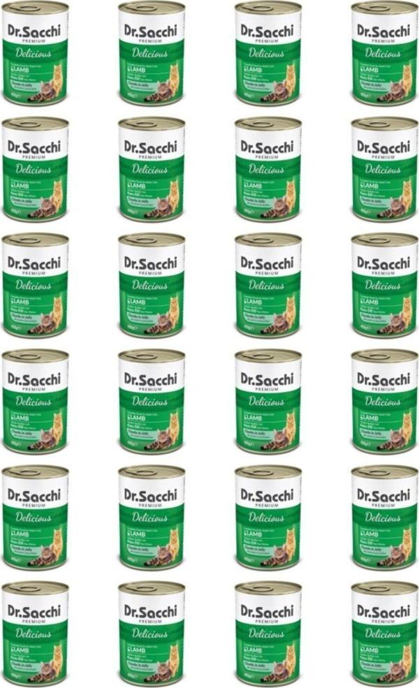 Dr. Sacchi Konserve Kedi Kuzu Etli 400 Gr X 24 Adet - Image 1